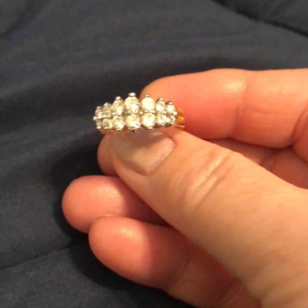 Gold plated CZ ring